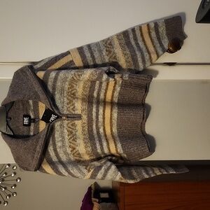 Frye nordic zip neck sweater